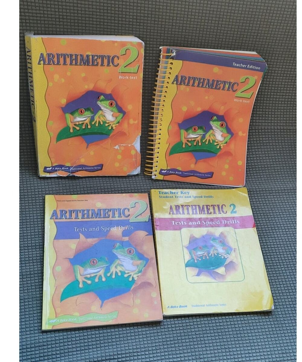 Abeka Math Arithmetic 2 Work Text Quiz Tests Speed Drills Answer Key Teacher Set